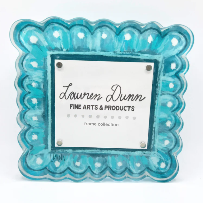 Teal Scallops Acrylic Frame