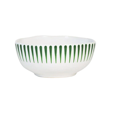 Sitio Stripe Cereal/Ice Cream Bowl - Basil