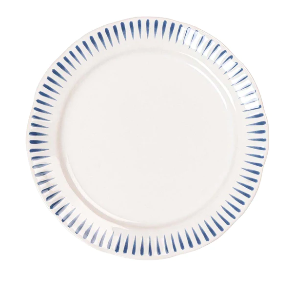 Sitio Stripe Dinner Plate - Delft Blue