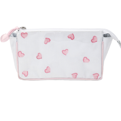 Heart Small Makeup Bag-Pink