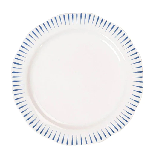 Sitio Stripe Dessert/Salad Plate- Delft Blue