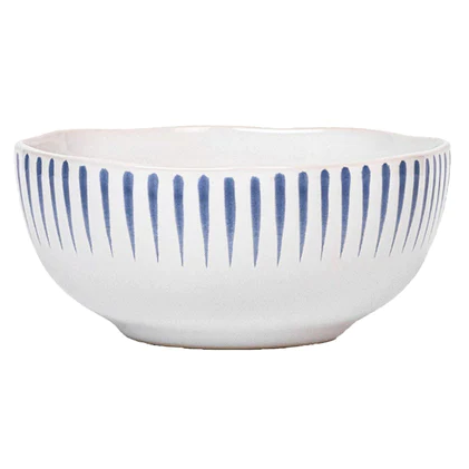 Sitio Stripe Cereal/Ice Cream Bowl - Delft Blue