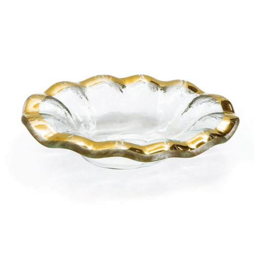 Ruffle Gold Soap Dish