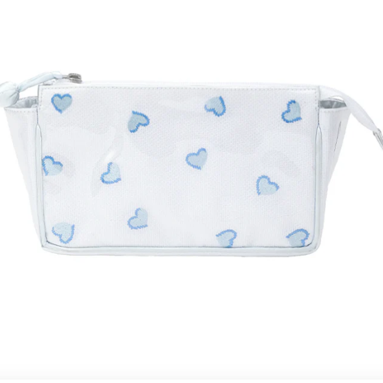 Heart Small Make-Up Bag-Blue