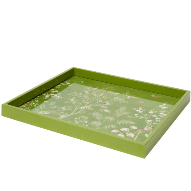 Green Medium Chinoiserie Tray