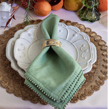 Berry Trim Napkin - Watercress, Set of 4