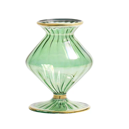 Scallop Bud Vase- Green