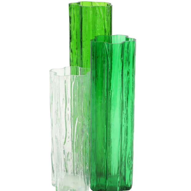 Flora Glass Green Vase