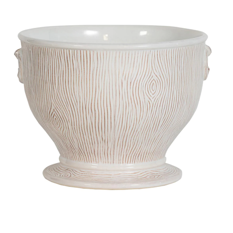 Blenheim Oak 9" Cachepot - Whitewash