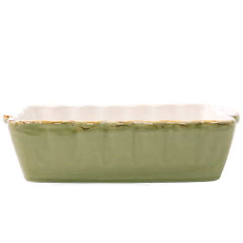 Italian Bakers Green Small Rectangular Baker