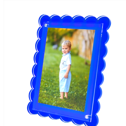 Scallop Frame-Blue