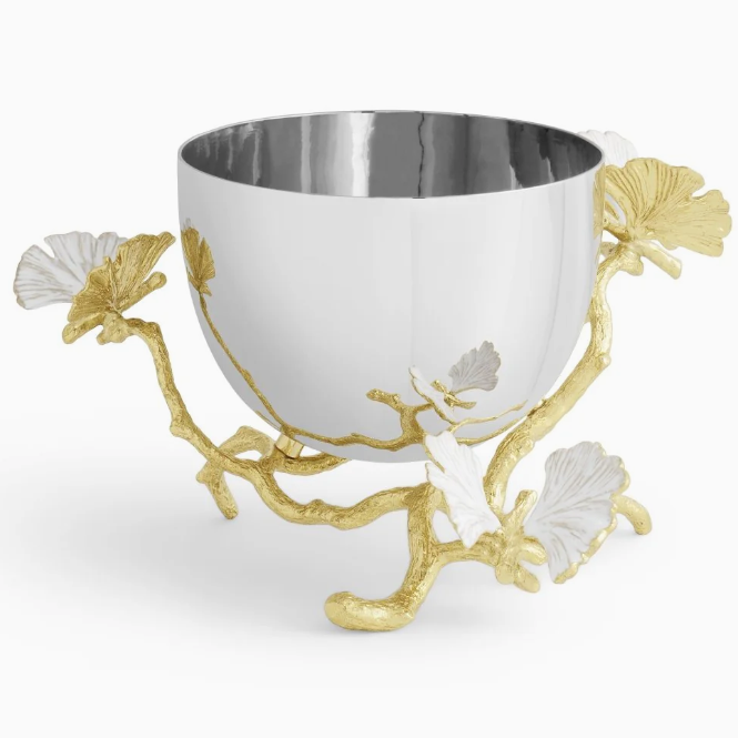 Butterfly Ginkgo Gold Nut Bowl