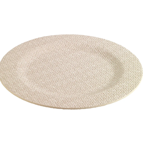 Wicker Charger Plates-Cream