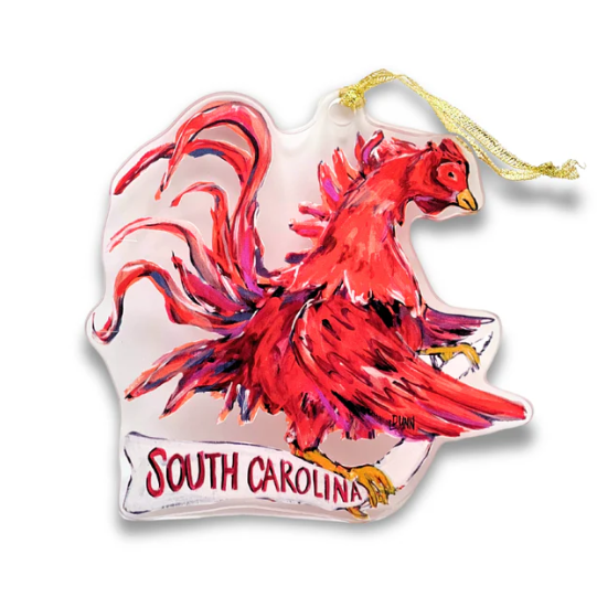 Gamecock Acrylic Mascot Ornament