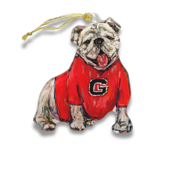 Georgia Bulldog Mascot Acrylic Ornament