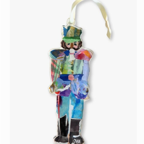 Nutcracker Acrylic Ornament Green