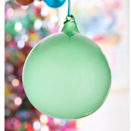 Jim Marvin Mint Green Bubblegum Glass Ball Ornament