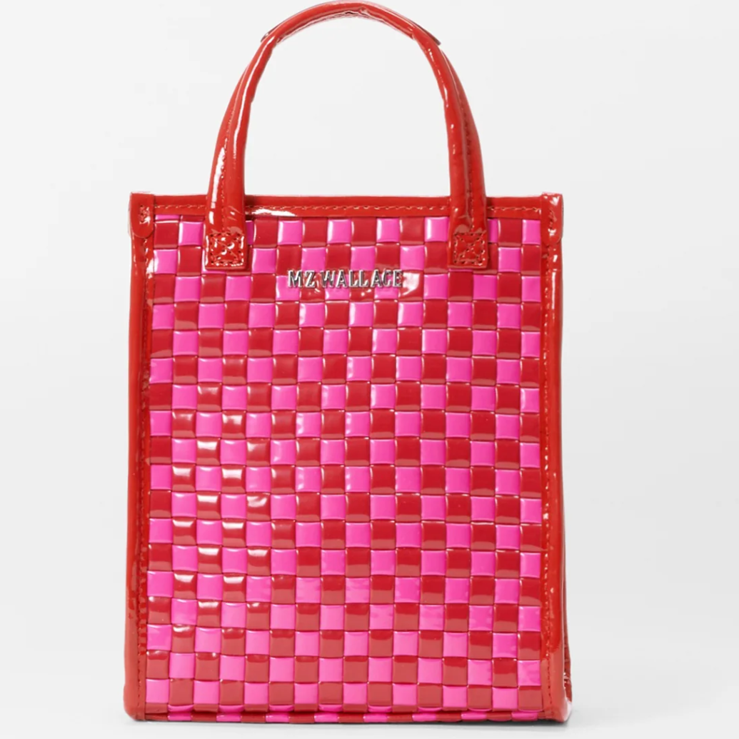 Candy Lacquer Micro Woven Box Tote