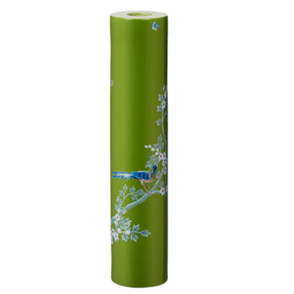 Green Chinoiserie Candlestick - 24 cm