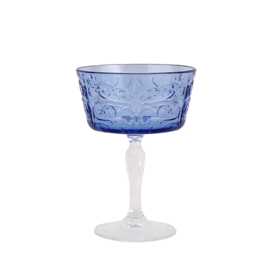 Barocco Cobalt Coupe Champagne Glass