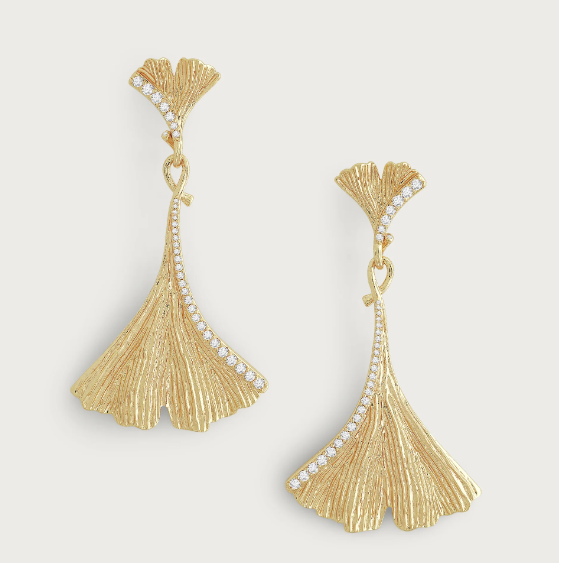 Gingko Large Drop Earrings