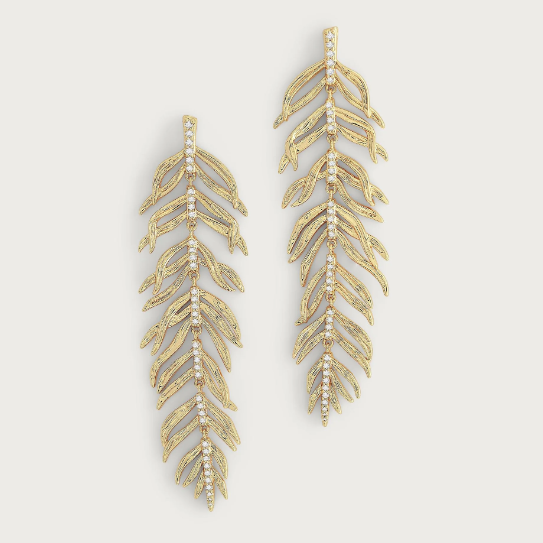 Palm Leaves Dangle Earrings