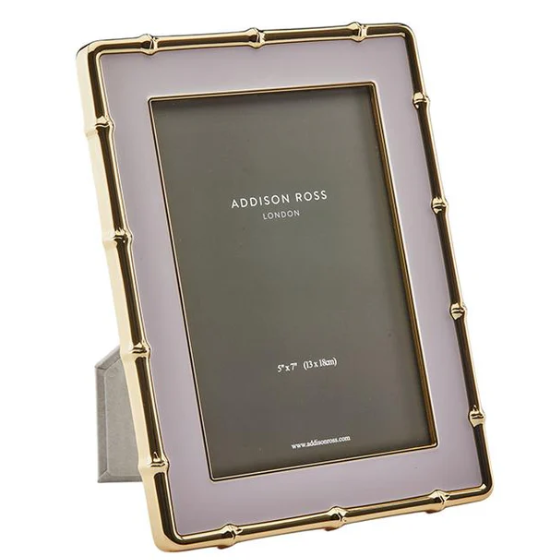 Pale Pink & Gold Bamboo Photo Frame-5x7