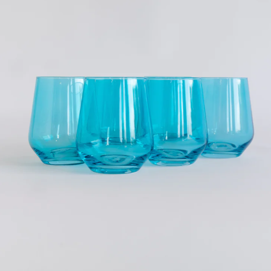 Ocean Blue Stemless Set of 6