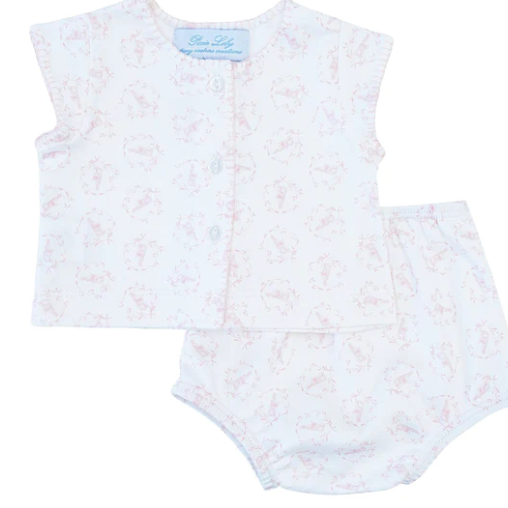 Pink Bunny Crib Set