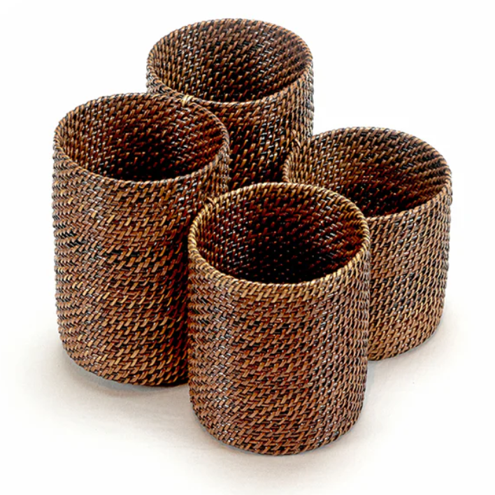 Woven Flatware Caddy Basket