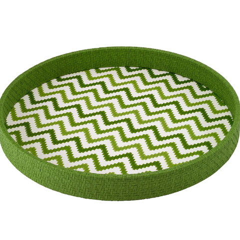 Ripple Round Tray-Grass