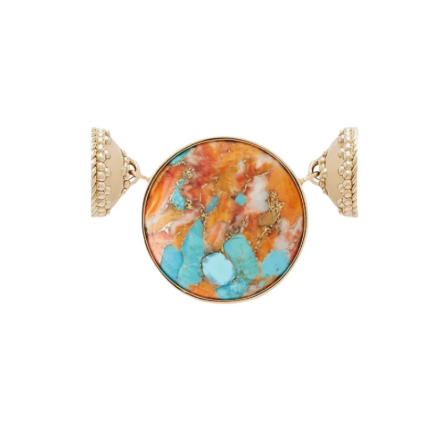 Orange and Turquoise Shell Composite Centerpiece