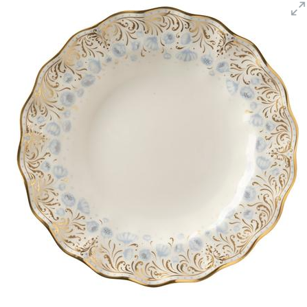 Royal Peony Blue Salad Plate