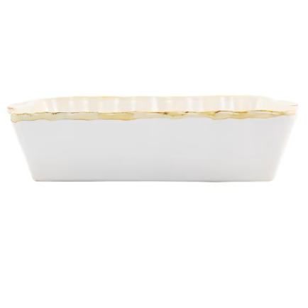 Italian Bakers White Large Rectangular Baker