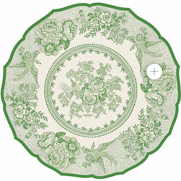 Die-Cut Green Asiatic Pheasants Placemats- 12 Sheets