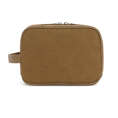 Men's Dopp Toiletry Bag - Coated Canvas Hay