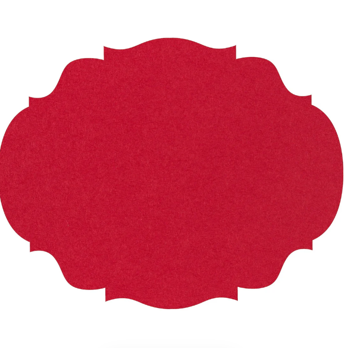 Die-Cut Red French Frame Placemats