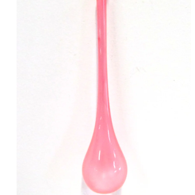 Jim Marvin Light Pink Teardrop Bubblegum Glass Ornament
