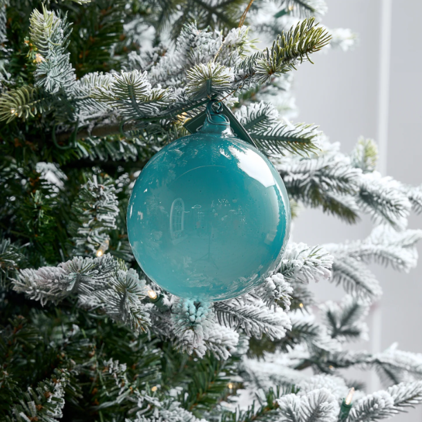 Jim Marvin Bubblegum Denim Glass Ball Ornament - 120mm