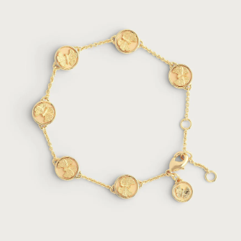 Butterfly Coin Charm Bracelet