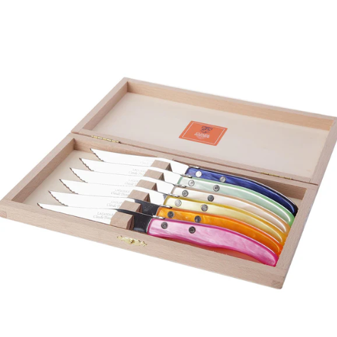 Berlingot Rainbow Steak Knives - Set Of 6