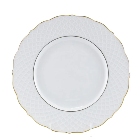 Empire White With Gold Dinner Plate