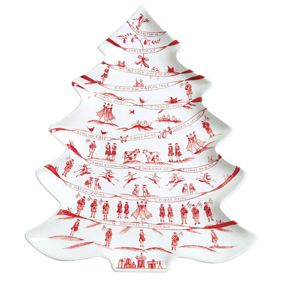 Country Estate Winter Frolic 15" Tree Platter