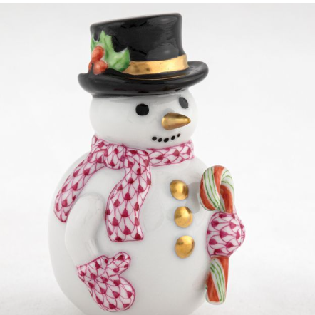 Candy Cane Snowman-Raspberry