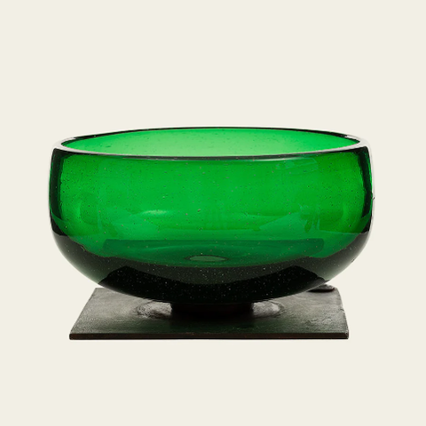 Papa-cito Green Bowl on Iron Stand