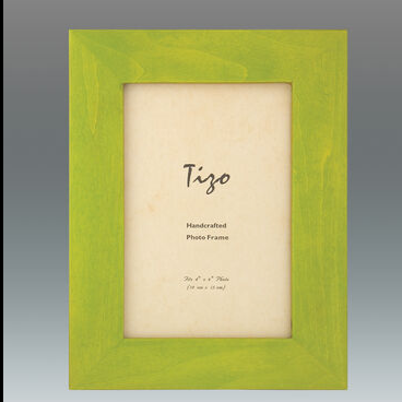 Wide Wood Frame-Lime Green