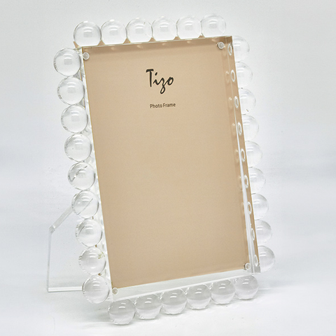 Acrylic Frame w/Clear Bubbles