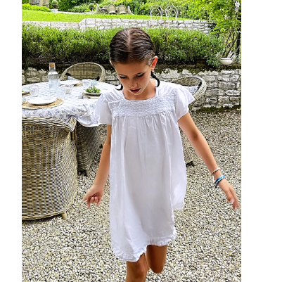 Amelia White Cotton Dress