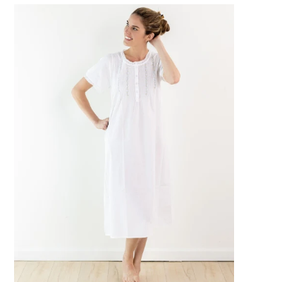 Lynn White Cotton Nightgown