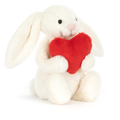 Bashful Red Love Heart Bunny